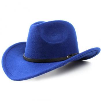Western Cowboy Hut aus Wolle für Herren und Damen, breiter Rand, Größe 56-57 CM