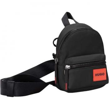 Mochila Bandolera HUGO Ethon 2.0 en Negro y Rojo