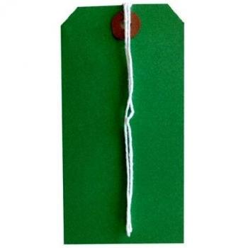 Heavy Duty Green Strung Tags 120 x 60mm