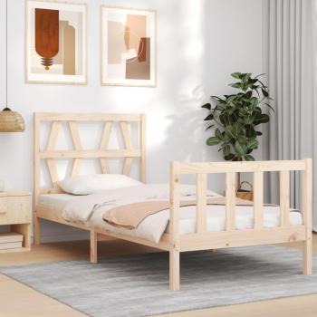 Single Bed Frame Solid Wood Pine by vidaXL