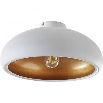 Lámpara de techo lindby gerwina, blanco/oro, metal, 40 cm, e27, lámpara de techo, lámpara