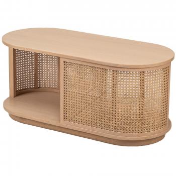 Mesa Baja Nordlys de Madera y Rattan