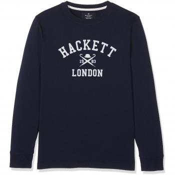 Camiseta de Manga Larga Hackett para Niñas, Azul (595navy), 9/10 Años