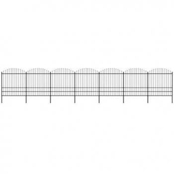 Recinzione Esterna Robustissima 1,75–2 m x 11,9 m con Punti a Lancia Neri