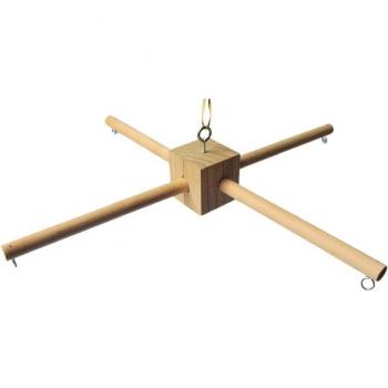 Cloche de berceau en bois naturel 28EC pour mobile de bébé