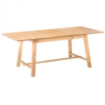 Solid Ashwood Dining Table, 160/200 × 90 cm, Extending