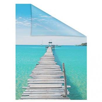 Lichtblick Selbstklebende Fensterfolie Sichtschutz El Mar Blau 50x100 cm
