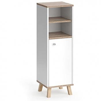 Schlichtes Badmöbel „Midischrank“ – 30 × 95 cm, Weiß