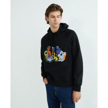 Sweat à capuche noir PS by Paul Smith, logo brodé – L