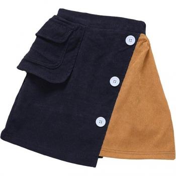 Falda Patchwork para Niñas 2-7 años, Otoño, Línea A, Cintura Alta