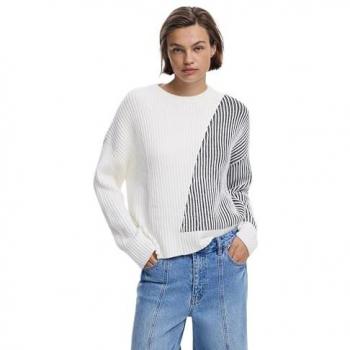 Desigual Pulli 25WWJF26 – Weiß, Regular Fit