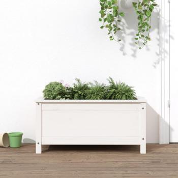 Jardinera de madera de pino 82,5x40x39 cm Color Pino blanco, Pino gris, Pino marrón miel y más
