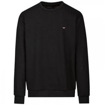 TRIGEMA Herren Sweatshirt in Waffeloptik, Schwarz, Größe S