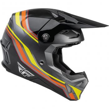 FLY Racing Casco Motocross Formula CP S.E. Speeder Color Negro/Rojo/Amarillo (M)