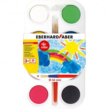 Set de Peinture Gouache en Galets – 8 Pastilles 44 mm + Brosse