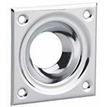 Cuvette de verrouillage en laiton chromé 60 x 60 pour cylindre 23 mm