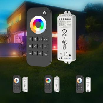 Wi‑Fi & RF Hexim Lichtsteuerung 12‑36 V mit Fernbedienung – RGBW/CCT