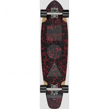 Globe All-Time Skateboard mit rotem Flammenmuster