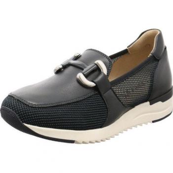 Mocassins Bleu Caprice, Mélange Cuir/Textile, Taille 39