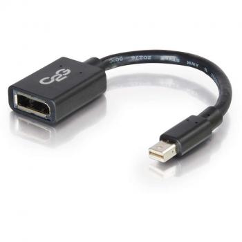 C2G 15cm Mini DisplayPort to DisplayPort Adapter Converter, Male to Female, 4K UHD Compatible