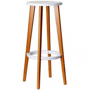 Sgabelli da bar Woody Set di 2 Bianco