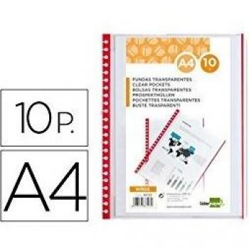 CARPETA LIDERPAPEL PERSONALIZA 31723 40 FUNDAS POLIPROPILENO DIN A4 VERDE LOMO PERSONALIZABLE