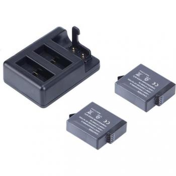 Soporte cargador triple GoPro con WiFi