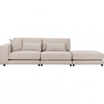 Beige Grenette Ottomane – Grobe Struktur 70% recyceltes Polyester, 30% Polyester