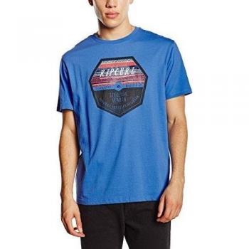 Camiseta Rip Curl Established 1969 de manga corta para hombre, color azul