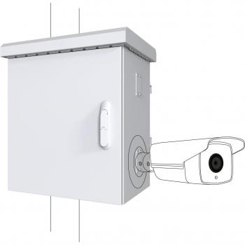 Armadio CCTV Lanview per 4 telecamere, montaggio su palo