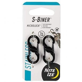 Nite Ize S-Biner Mini Boucle en acier inoxydable Noir