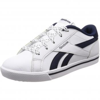 Reebok Boys' Royal Comp 2L Sports Shoes in White and Collegiate Navy, UK Child Size 4.5