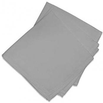 SOLEIL D'OCRE Pack de 3 serviettes de table ALIX Gris