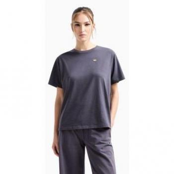 Manga Corta Algodón EA7 Gris para Mujer