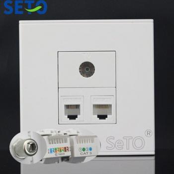 Conector Sesto 86 Cat3 RJ11 y RJ45
