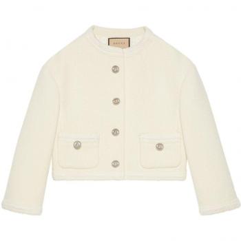 Gucci Tweed Jacket for Women | White | Size M