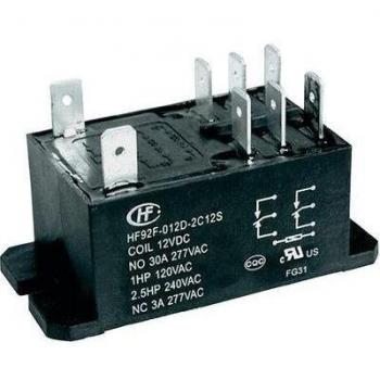 Hongfa HF92F-012D-2A21S Relais enfichable 12 V/DC 30 A 2 NO (T) avec 1 pc(s)