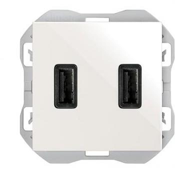 Cargador Doble USB Tipo A 3.1A SIMON S270 Blanco