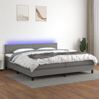 Vidaxl Elegantes Boxspringbett mit Matratze & LED-Beleuchtung, 200x200 cm