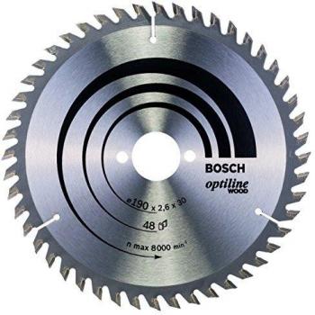 BOSCH CIRCULAR SAW BLADE 190 mm x 2.6 x 30 mm 48 TEETH 2608640617 Optiline Wood