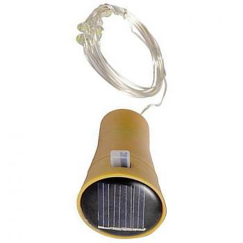 Tirage 10 de lumière solaire vin – 20 LED, fil cuivre jaune