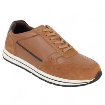 Tan Wide G Pegasus Premium Leather Sneakers