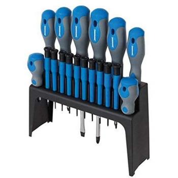 Kit professionnel de 18 tournevis ergonomiques en silicone SILVERLINE