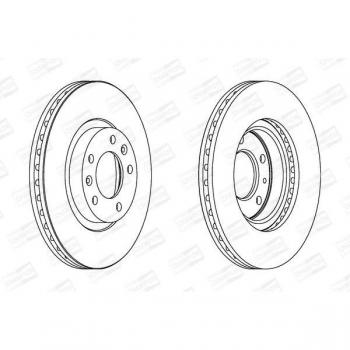 Disque de frein ventilé Champion 562126CH