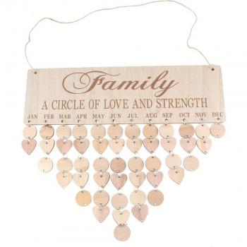 Family Festive Birthdays Calendar – Wooden DIY Decor