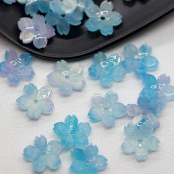 Punto Floral 10mm: Acetato Tridimensional con Flores de Cerezo, Concha y Cielo Estrellado