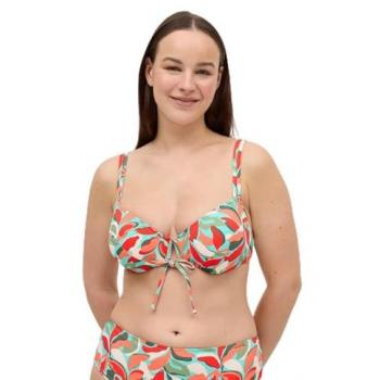 Top bikini aro reductor estampado de hojas