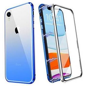 Funda de Metal ZHIKE para iPhone XR, Vidrio Templado, Pantalla Completa, Diseño Antideslizante, Color Degradado