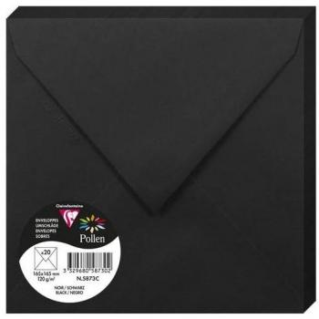 Enveloppes 165x165mm Pollen Noir
