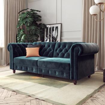 Felix Velvet Chesterfield Sofa Bed